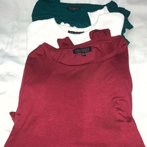 Lot of 3 -crop tops  long sleeve